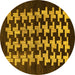 Round Abstract Yellow Modern Rug, abs1619yw