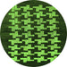 Round Machine Washable Abstract Green Modern Area Rugs, wshabs1619grn