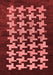 Abstract Red Modern Area Rugs