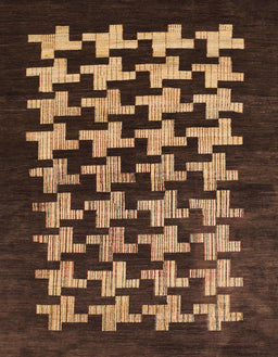 Abstract Red Modern Rug, abs1619