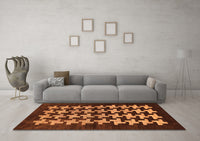 Machine Washable Abstract Orange Modern Rug, wshabs1619org