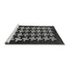 Sideview of Machine Washable Abstract Gray Modern Rug, wshabs1619gry