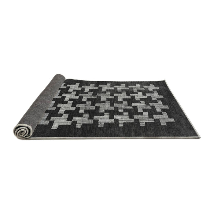 Sideview of Abstract Gray Modern Rug, abs1619gry