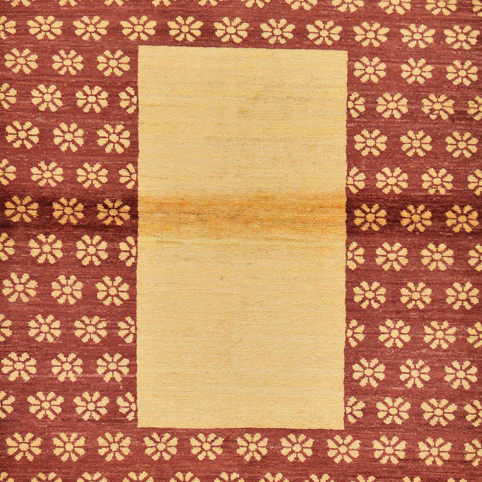 Machine Washable Abstract Orange Rug, wshabs161