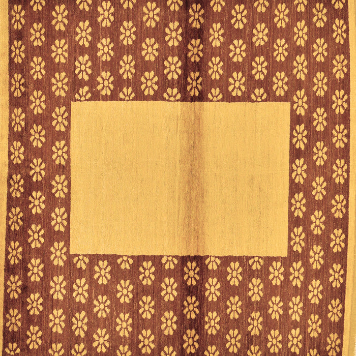 Square Machine Washable Abstract Brown Modern Rug, wshabs161brn