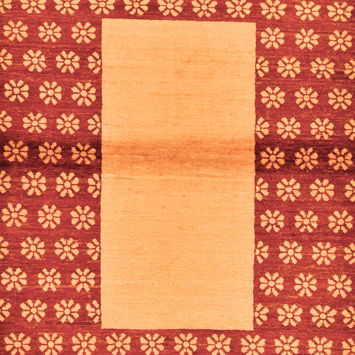 Machine Washable Abstract Orange Modern Area Rugs, wshabs161org