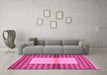 Machine Washable Abstract Pink Modern Rug in a Living Room, wshabs161pnk