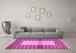 Machine Washable Abstract Purple Modern Area Rugs in a Living Room, wshabs161pur