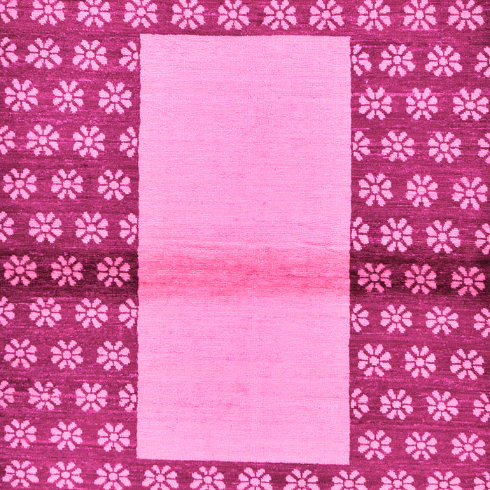 Machine Washable Abstract Pink Modern Rug, wshabs161pnk