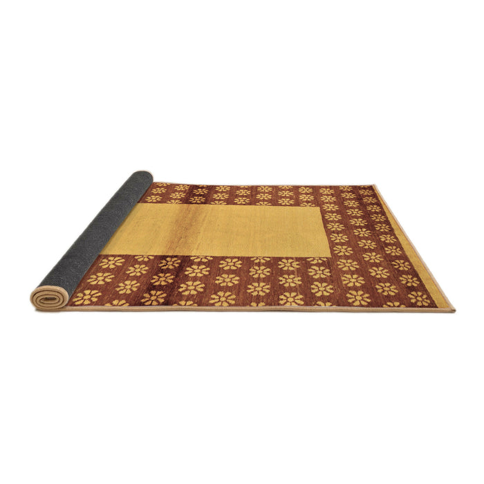 Sideview of Abstract Brown Modern Rug, abs161brn