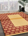 Machine Washable Abstract Orange Rug in a Family Room, wshabs161