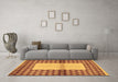 Machine Washable Abstract Brown Modern Rug in a Living Room,, wshabs161brn