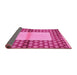 Sideview of Abstract Pink Modern Rug, abs161pnk