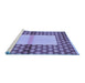 Sideview of Machine Washable Abstract Blue Modern Rug, wshabs161blu