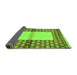 Sideview of Abstract Green Modern Rug, abs161grn