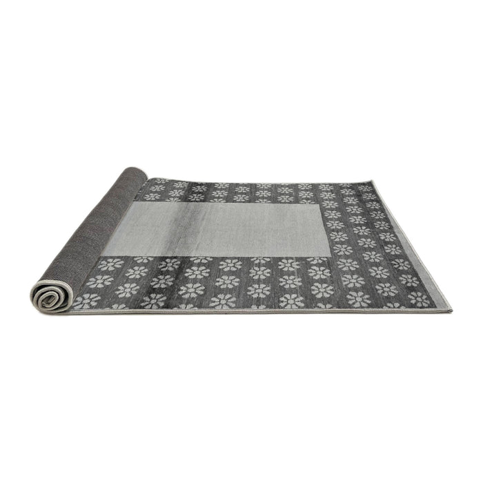 Sideview of Abstract Gray Modern Rug, abs161gry