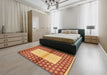 Machine Washable Abstract Orange Rug in a Bedroom, wshabs161