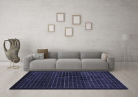 Machine Washable Abstract Blue Modern Rug, wshabs1620blu