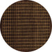 Round Abstract Brown Modern Rug, abs1620brn