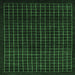 Square Abstract Emerald Green Modern Rug, abs1620emgrn