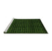 Sideview of Machine Washable Abstract Green Modern Area Rugs, wshabs1620grn