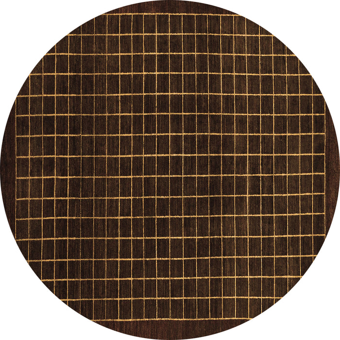 Round Machine Washable Abstract Brown Modern Rug, wshabs1620brn