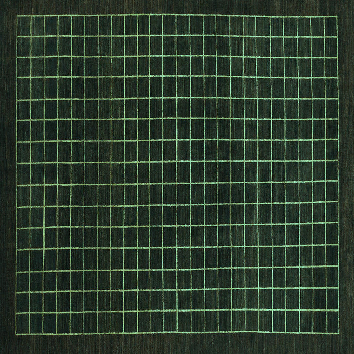 Square Machine Washable Abstract Turquoise Modern Area Rugs, wshabs1620turq