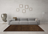 Machine Washable Abstract Brown Modern Rug, wshabs1620brn