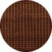 Round Abstract Orange Modern Rug, abs1620org