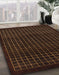 Abstract Reddish Brown Modern Rug in Family Room, abs1620