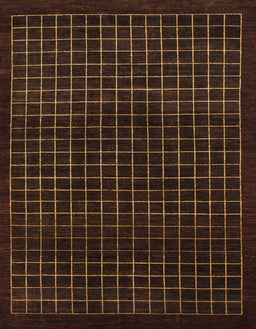 Machine Washable Abstract Sepia Brown Rug, wshabs1620