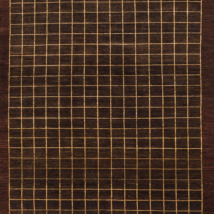 Machine Washable Abstract Sepia Brown Rug, wshabs1620