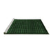 Sideview of Machine Washable Abstract Emerald Green Modern Area Rugs, wshabs1620emgrn