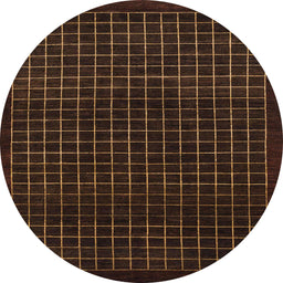 Round Machine Washable Abstract Sepia Brown Rug, wshabs1620