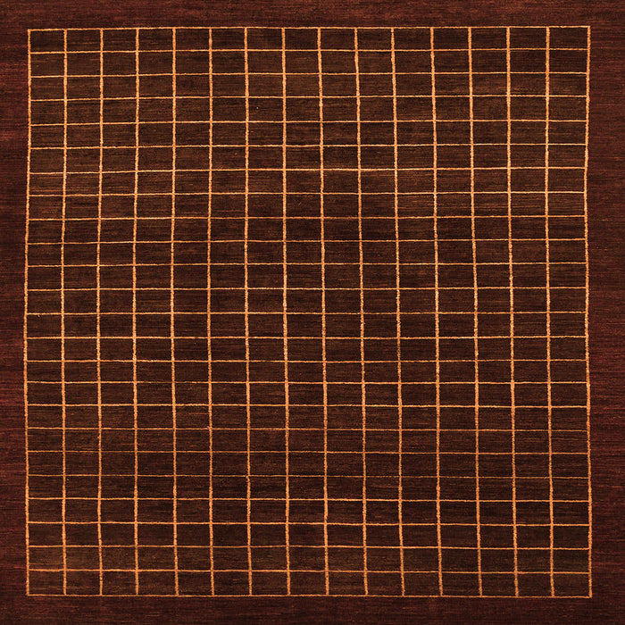 Square Abstract Orange Modern Rug, abs1620org