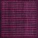 Square Machine Washable Abstract Pink Modern Rug, wshabs1620pnk