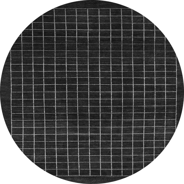 Round Abstract Gray Modern Rug, abs1620gry