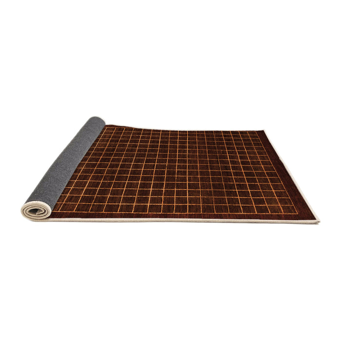 Sideview of Abstract Orange Modern Rug, abs1620org