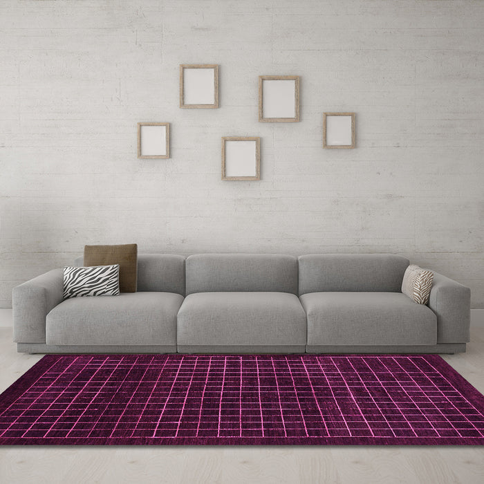 Machine Washable Abstract Pink Modern Rug in a Living Room, wshabs1620pnk