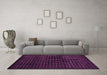 Machine Washable Abstract Purple Modern Area Rugs in a Living Room, wshabs1620pur