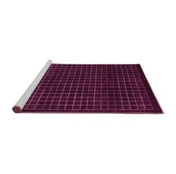Sideview of Machine Washable Abstract Pink Modern Rug, wshabs1620pnk