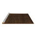 Sideview of Machine Washable Abstract Brown Modern Rug, wshabs1620brn