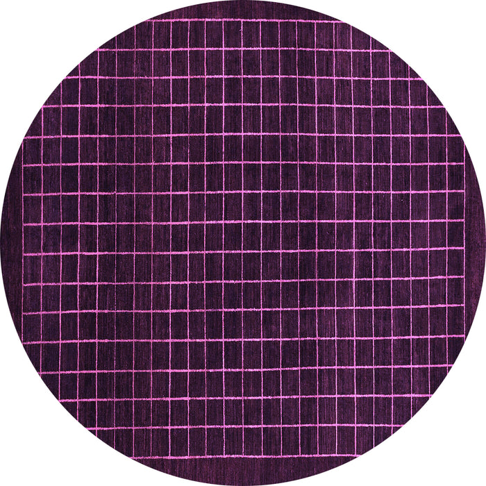 Round Machine Washable Abstract Purple Modern Area Rugs, wshabs1620pur