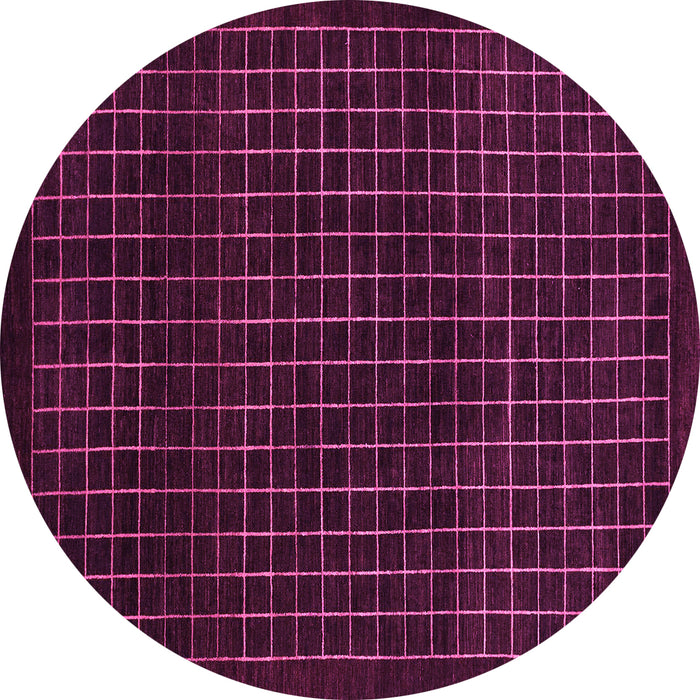 Round Machine Washable Abstract Pink Modern Rug, wshabs1620pnk