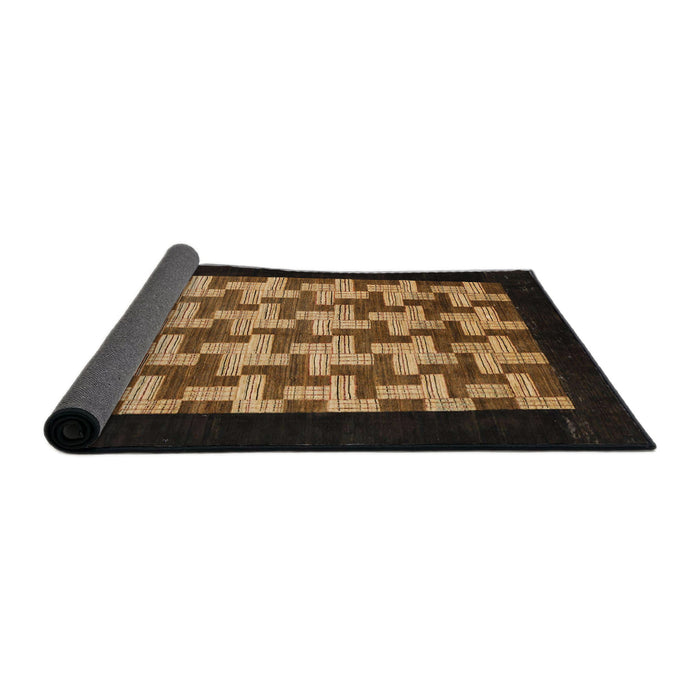 Sideview of Abstract Cinnamon Brown Modern Rug, abs1621