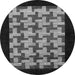 Round Abstract Gray Modern Rug, abs1621gry