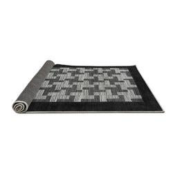 Sideview of Abstract Gray Modern Rug, abs1621gry