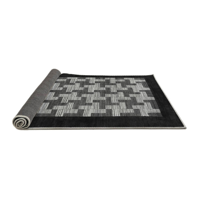 Sideview of Abstract Gray Modern Rug, abs1621gry