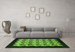 Machine Washable Abstract Green Modern Area Rugs in a Living Room,, wshabs1621grn