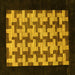 Square Abstract Yellow Modern Rug, abs1621yw